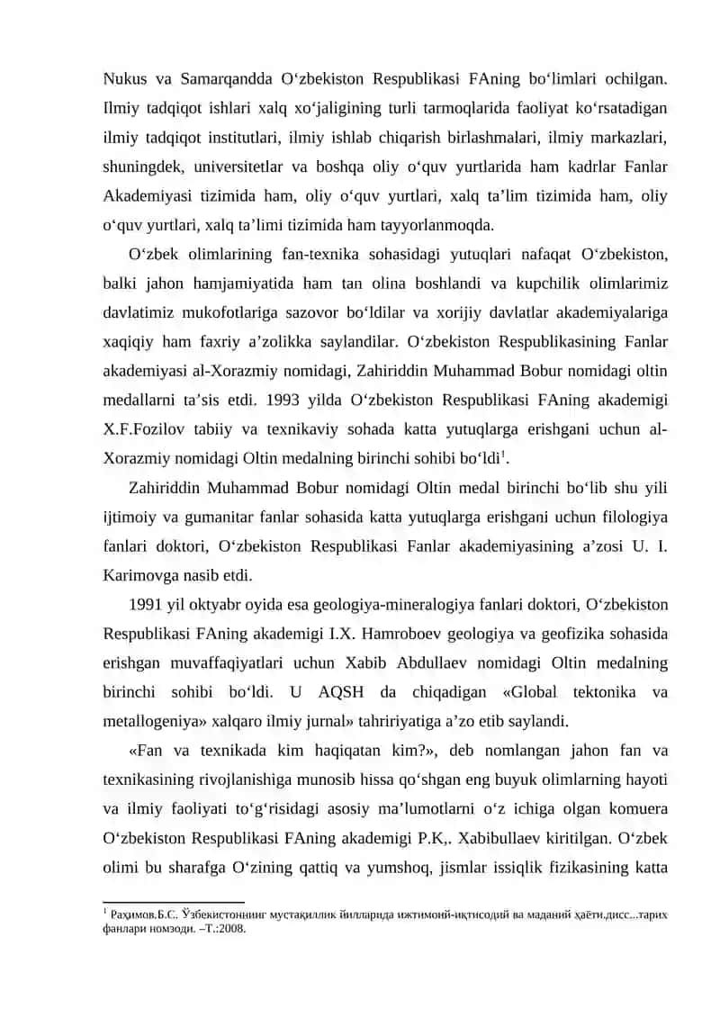 O‘zbekistonda ilm fanning rivojlanishi va innovatsion ilmiy ishlanmalarning yangi bosqichga ko‘tarilishi 3