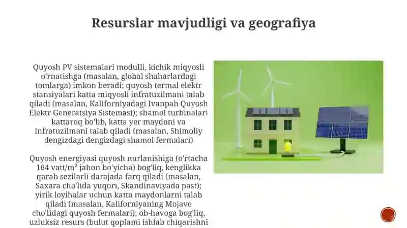Quyosh va shamol energiyasi 3