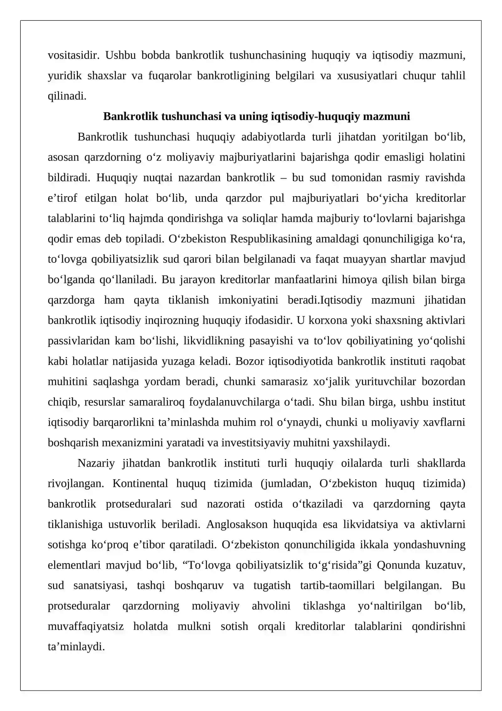 Yuridik shaxslar va fuqarolarning bankrotligi tushunchasi 3