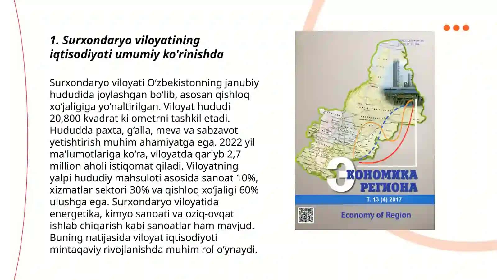 Surxondaryo viloyati mintaqaviy iqtisodiyoti 3