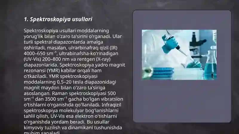 Analitik kimyo - zamonaviy kimyo vositasi 3