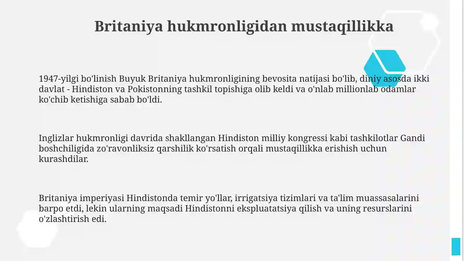 Hindistonning ta'siriy tashkil topilishi 3