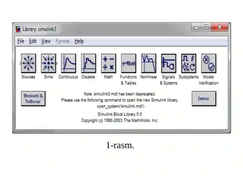 SimuLink blok kutubxonasi 3