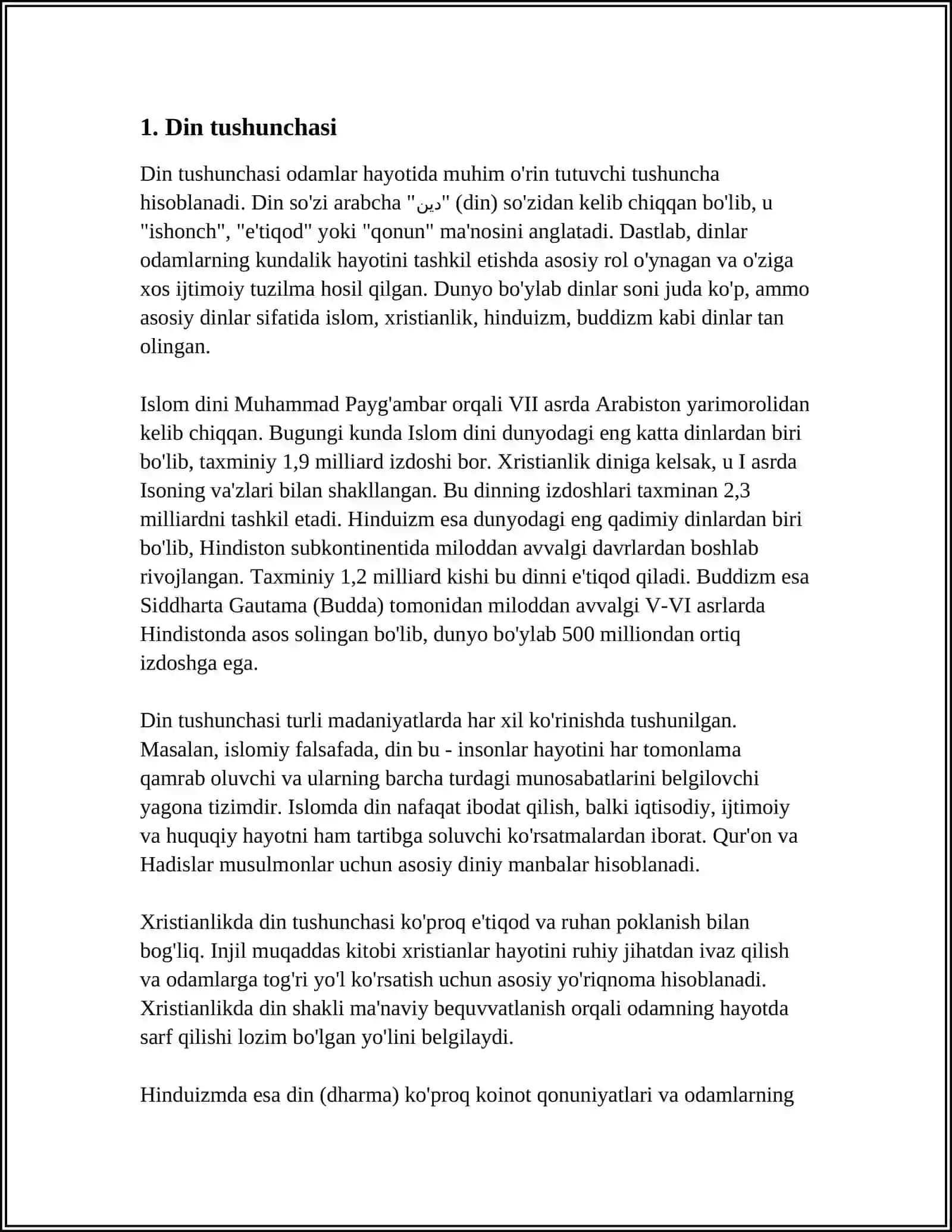 DIN VA HURFIKLIK''MAVZUSIDA PRERZENTATSIYA TAYORLASH 3