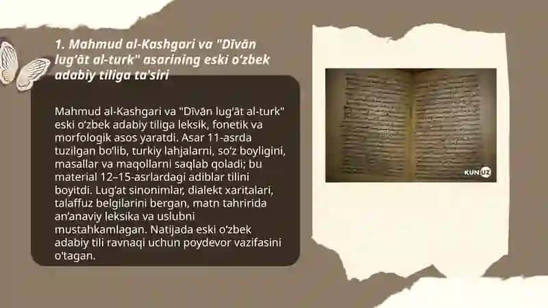 O'zbek adabiy tili tarixi fanidan slayd 3