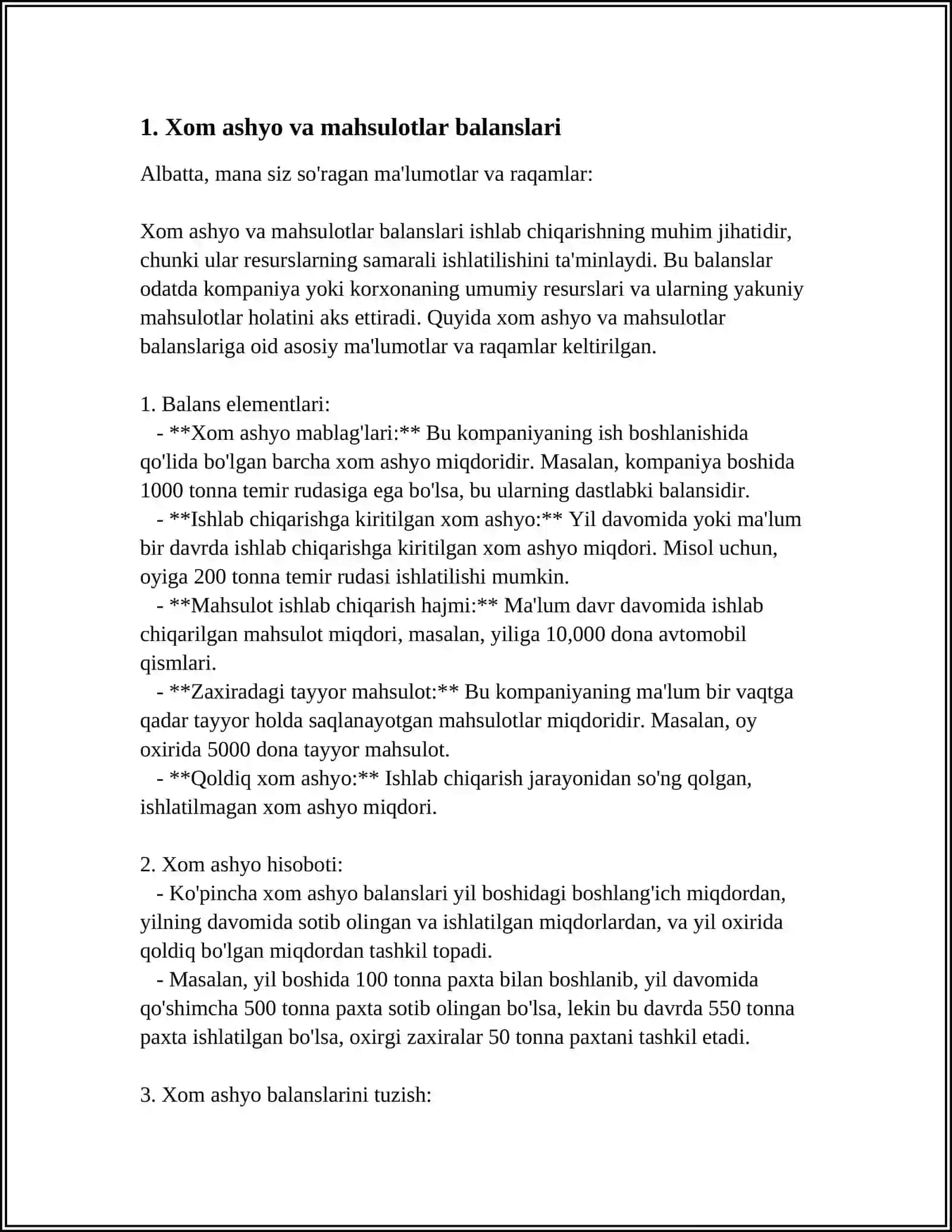 KIMYOVIY TEXNOLOGIYANING TURLI JARAYONLARI BO'YICHA MODDIY VA ISSIQLIK BALANSLARINI TUZISH 3