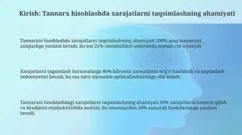 Tannarx kalkulyatsiyasida xarajatlarni taqsimlash usullari 3