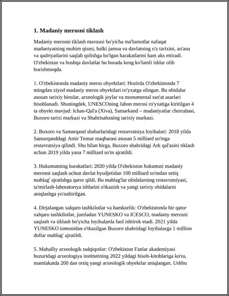 YANGI OʻZBEKISTONDA AMALGA OSHIRILAYOTGAN MANAVIY SOHADAGI OʻZGARISHLAR 3