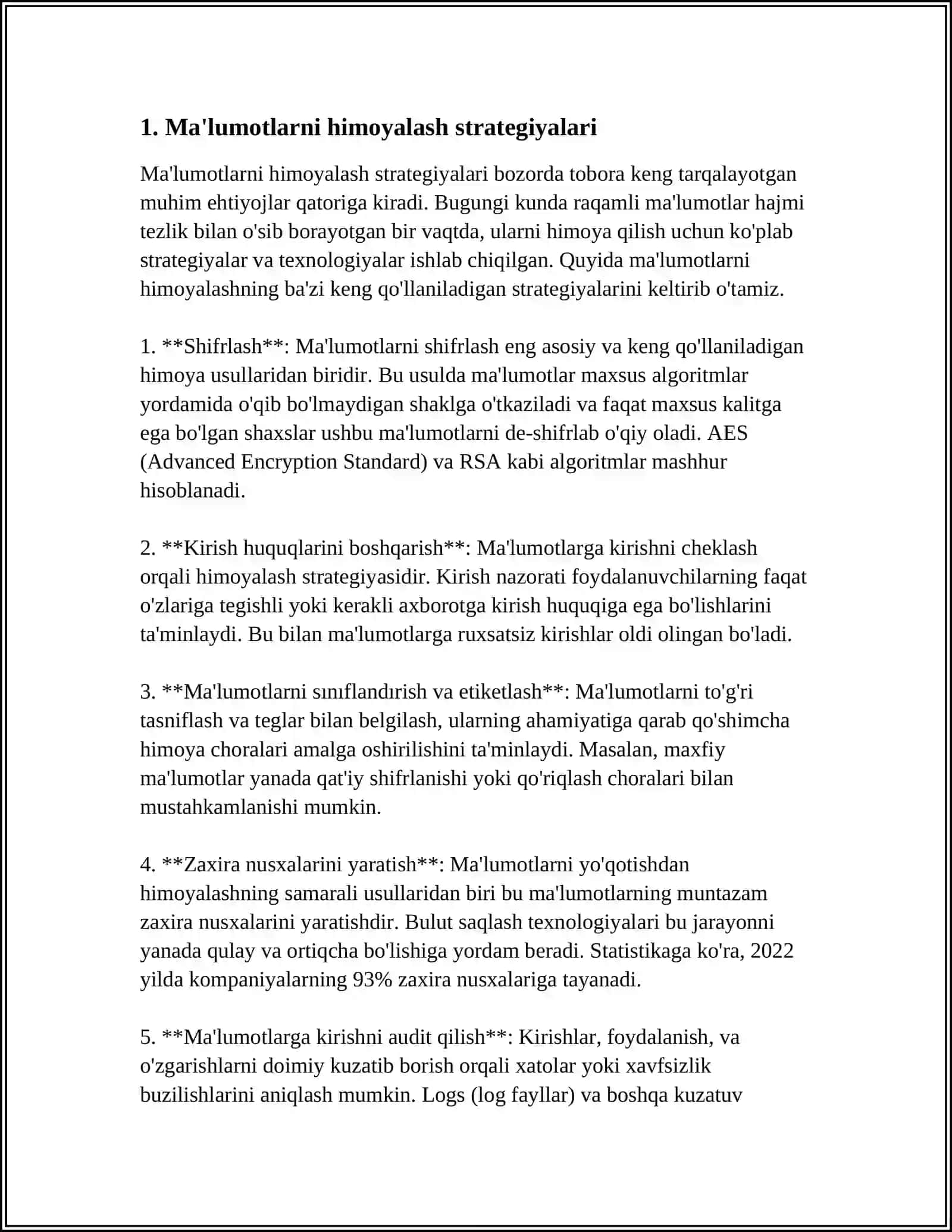 KONFIDENSIAL MA'LUMOTLARNI SAQLASH VA QAYTA ISHLASH 3