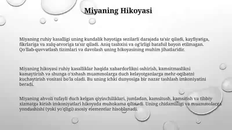 Miya va psixika 3