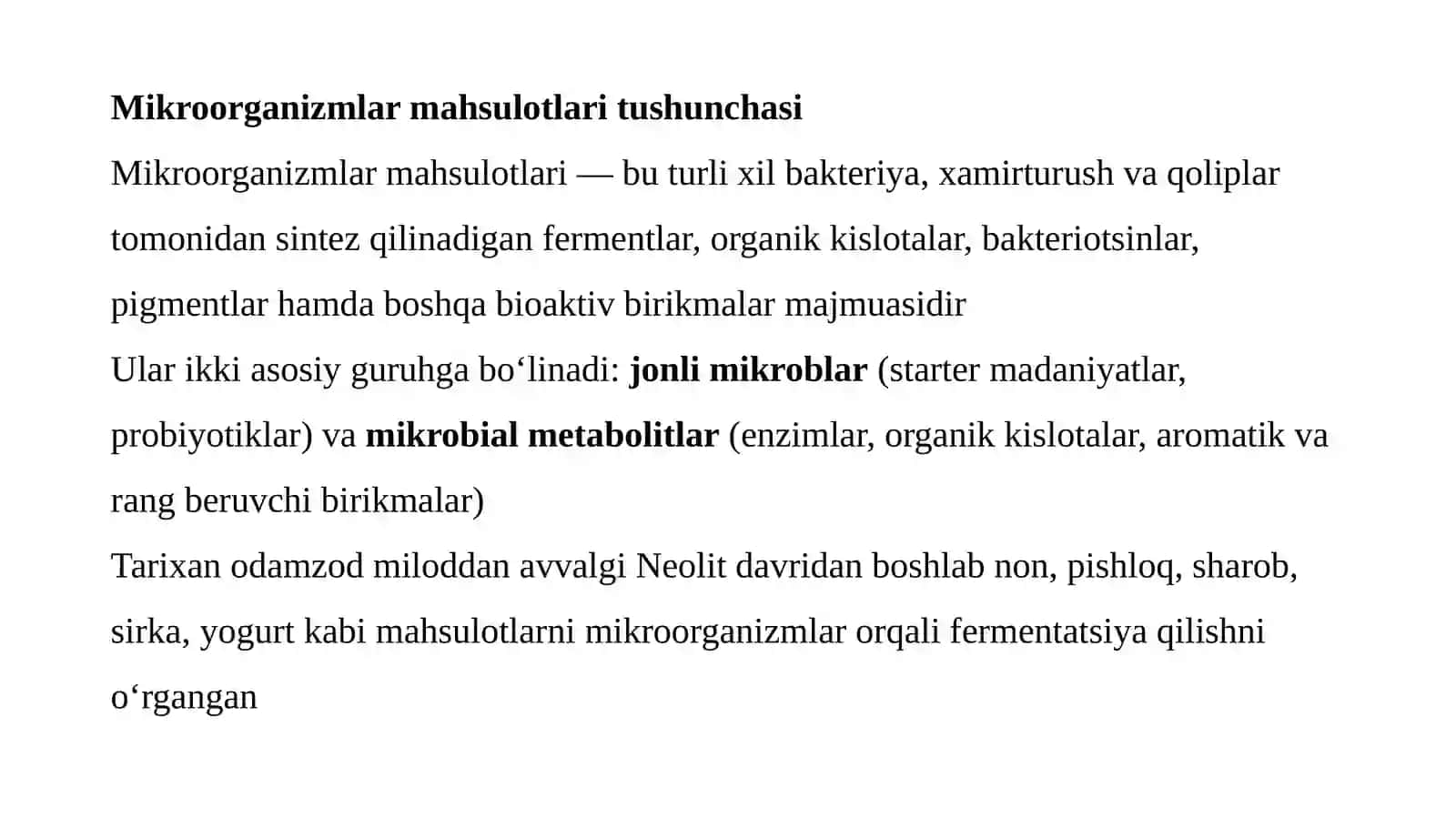Oziq-ovqat sanoati mikroorganizmlari 3