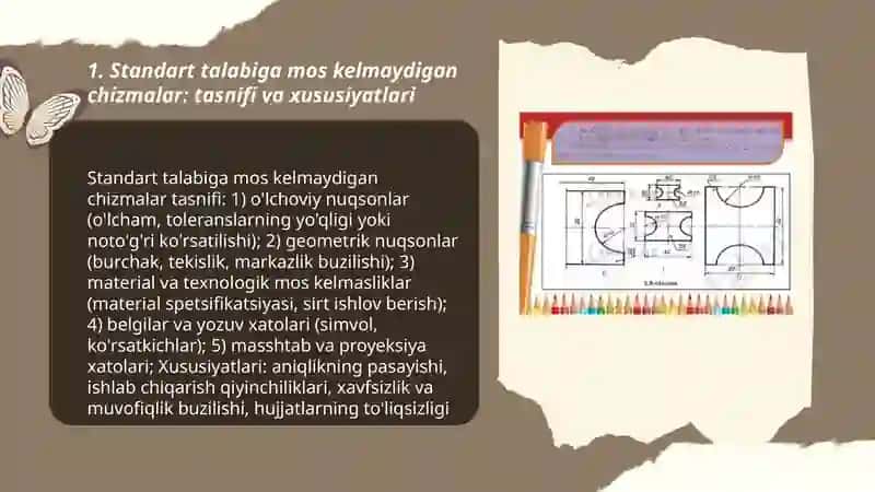 Standart talabiga mos kelmaydigan chizmalarni kinstruktiv va ilmiy jihatdan tahlili 3