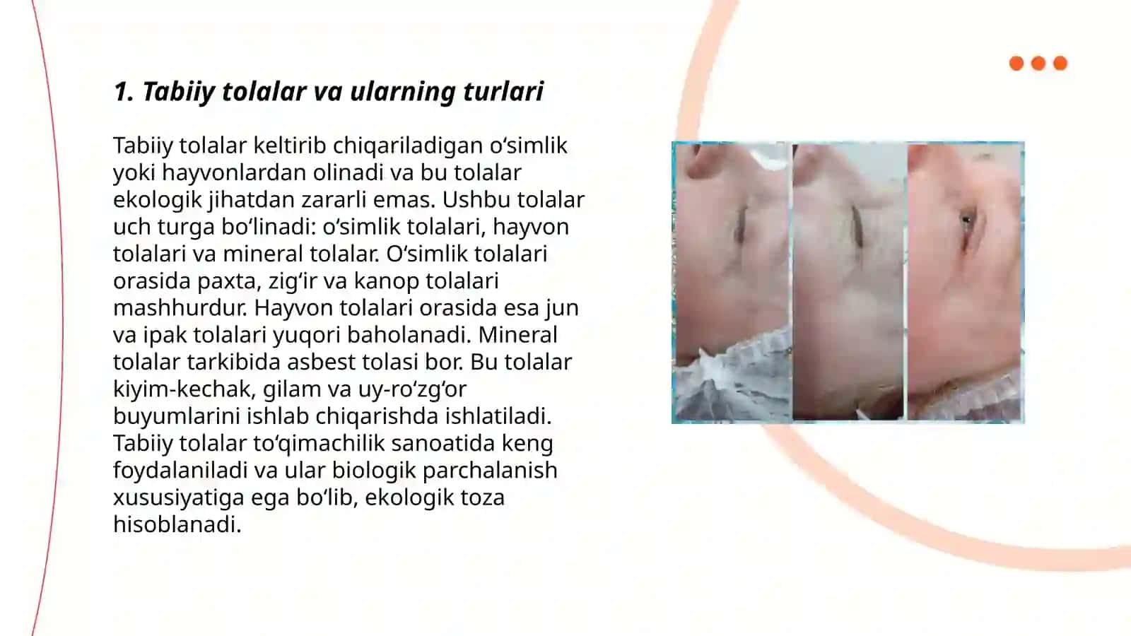 Tabiiy va kimyoviy tolalar 3