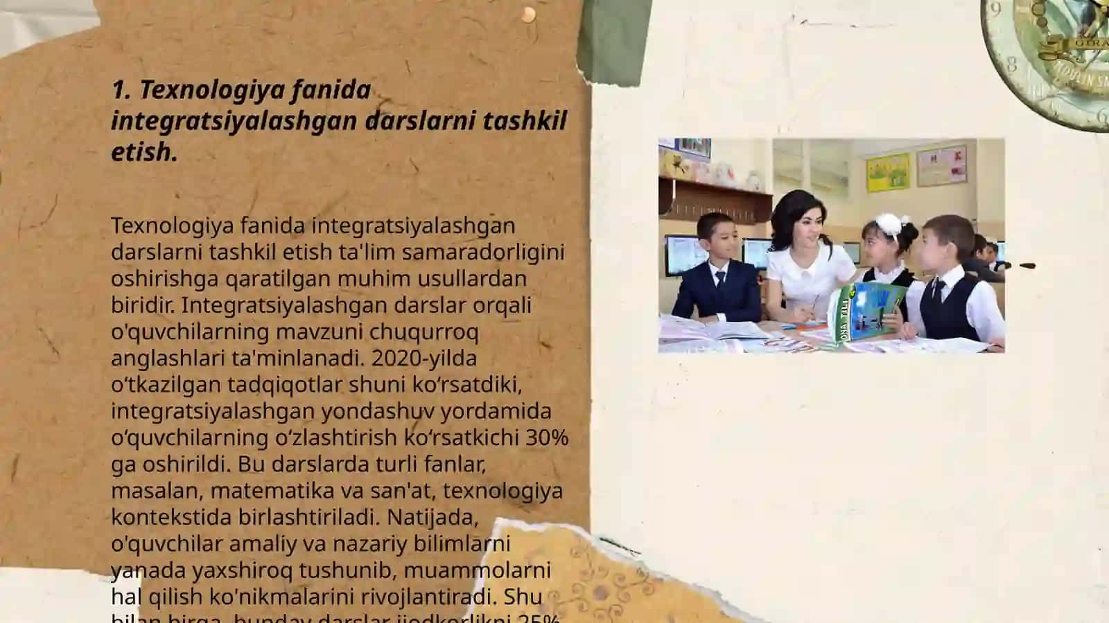 Texnologiya faniga oid darslarni tashkil etish usullari 3