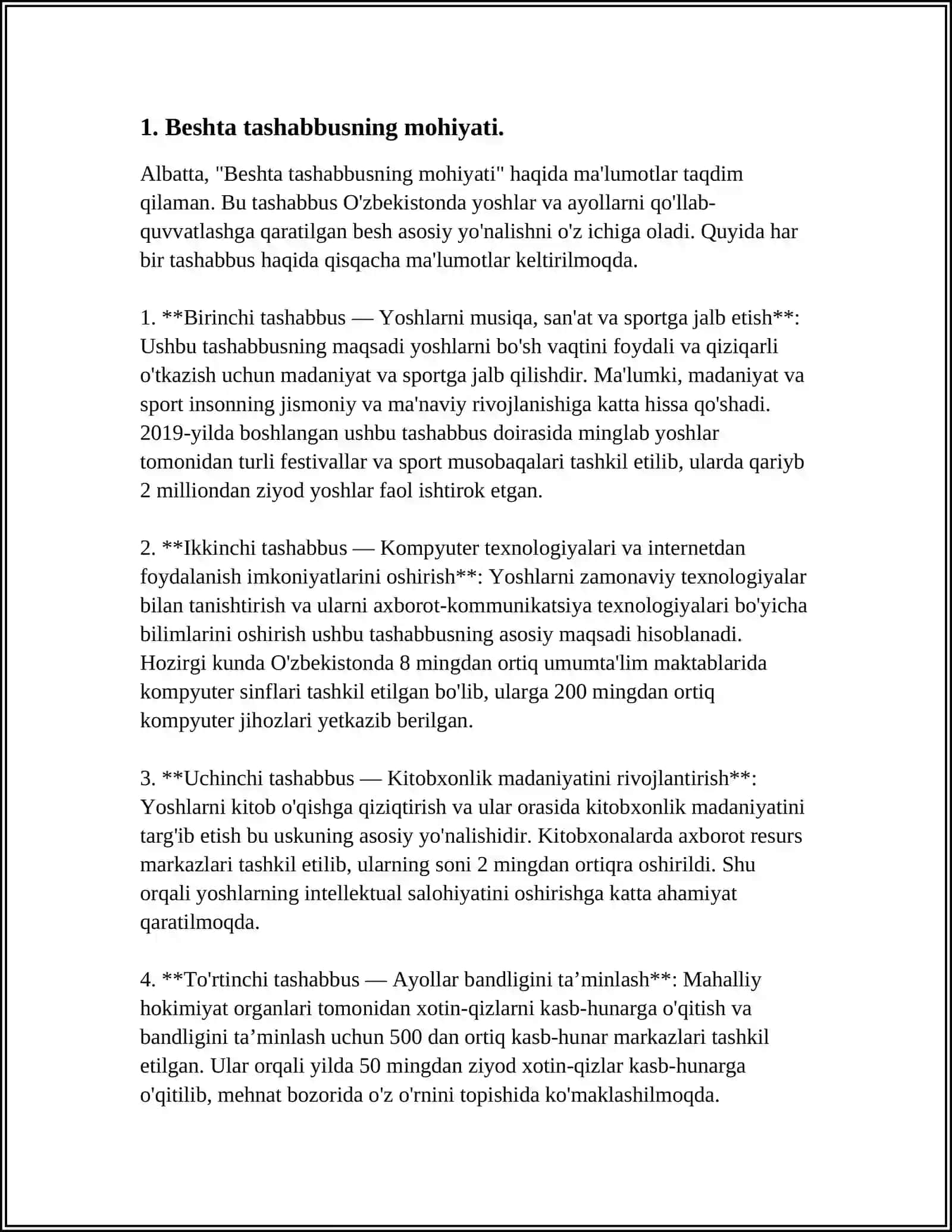 BESHTA TASHABBUS VA UNING YUKSAK MA'NAVIY MADANIYATNI TA'MINLASHDAGI O'RNI 3