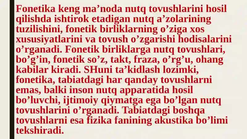O'zbek tilshunosligida unli fonemalar tavsifi 3