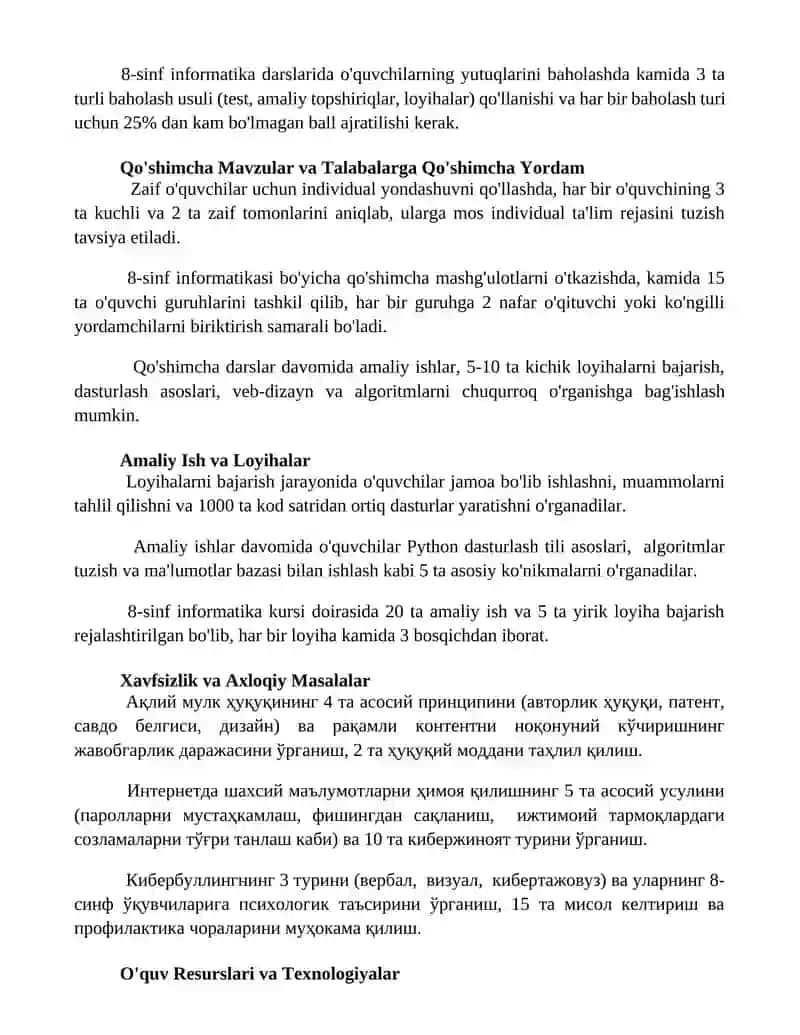 1 yillik Dars ishlanma 8 sinif Informatika fanidan 3