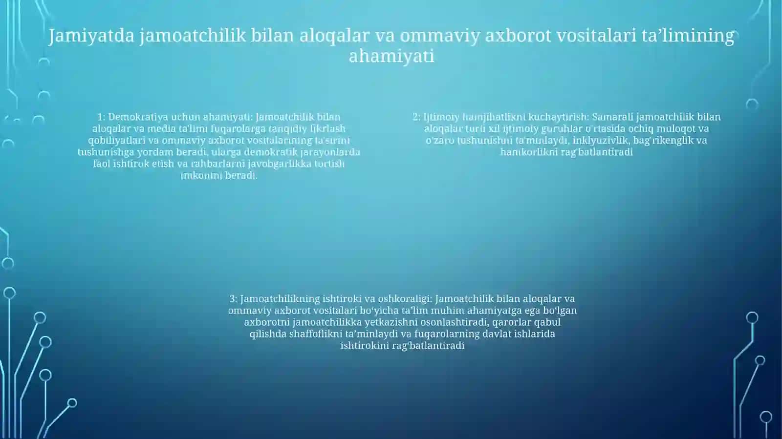 Jamoatchilik Bilan Aloqalar Va Mediatalimning Muhim YoʻNalishi Sifatida 3