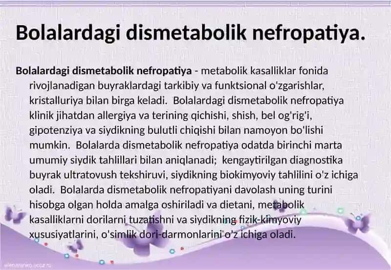 Dismetabolik Nefropatiya 3