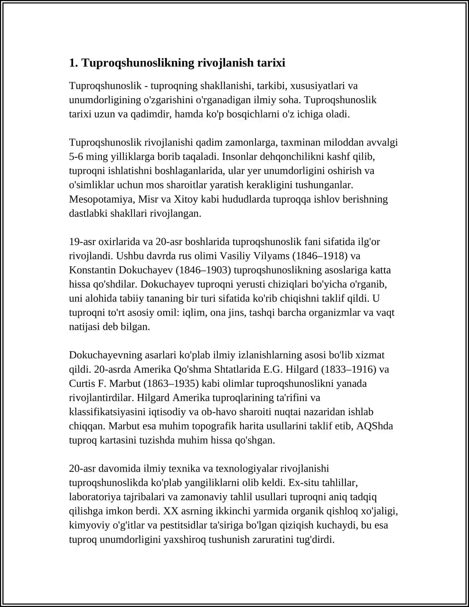 V. V. DAKUCHAYEV-TUPROQSHUNOSLIK VA TUPROQLAR GEOGRAFIYANING ASOSCHISI 3