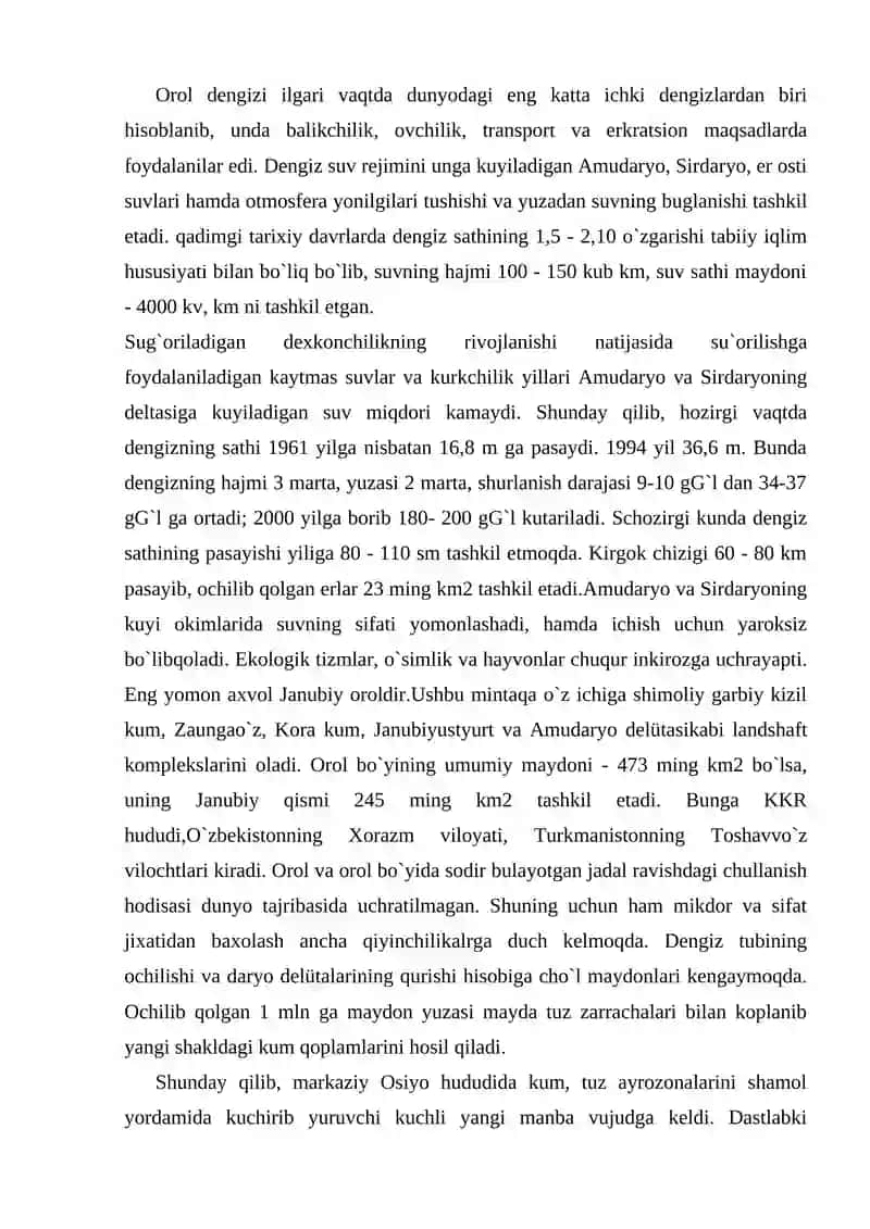 Orol Dengiz Havzasi Ekoturizm Resurslarini O‘rganish 3