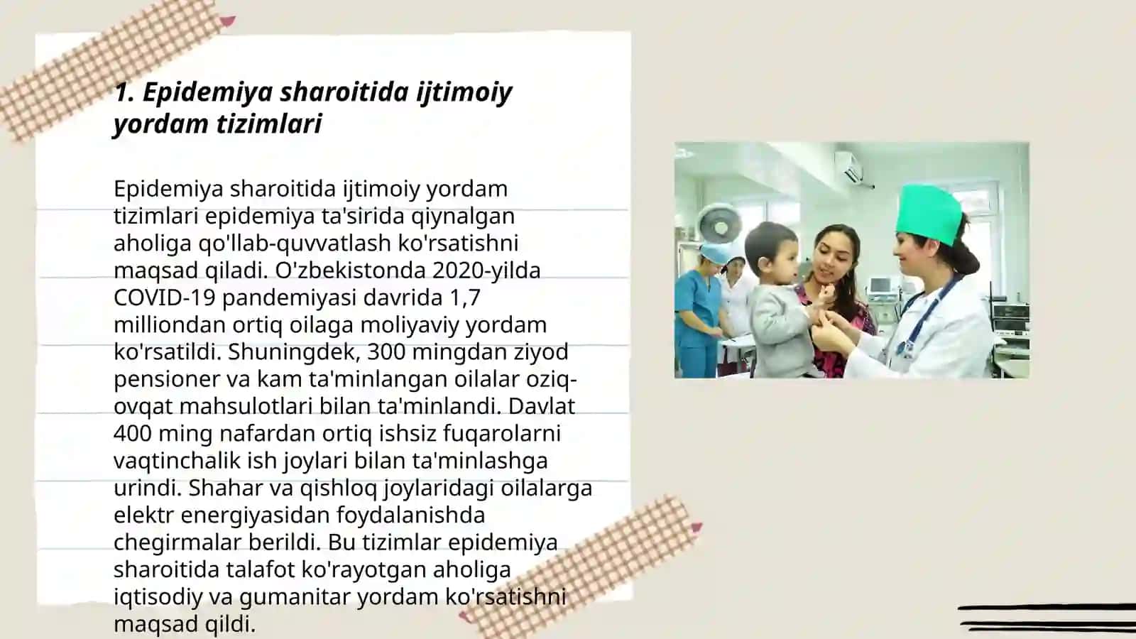Epidemiya sharoitida ijtimoiy yordam tizimlari 3
