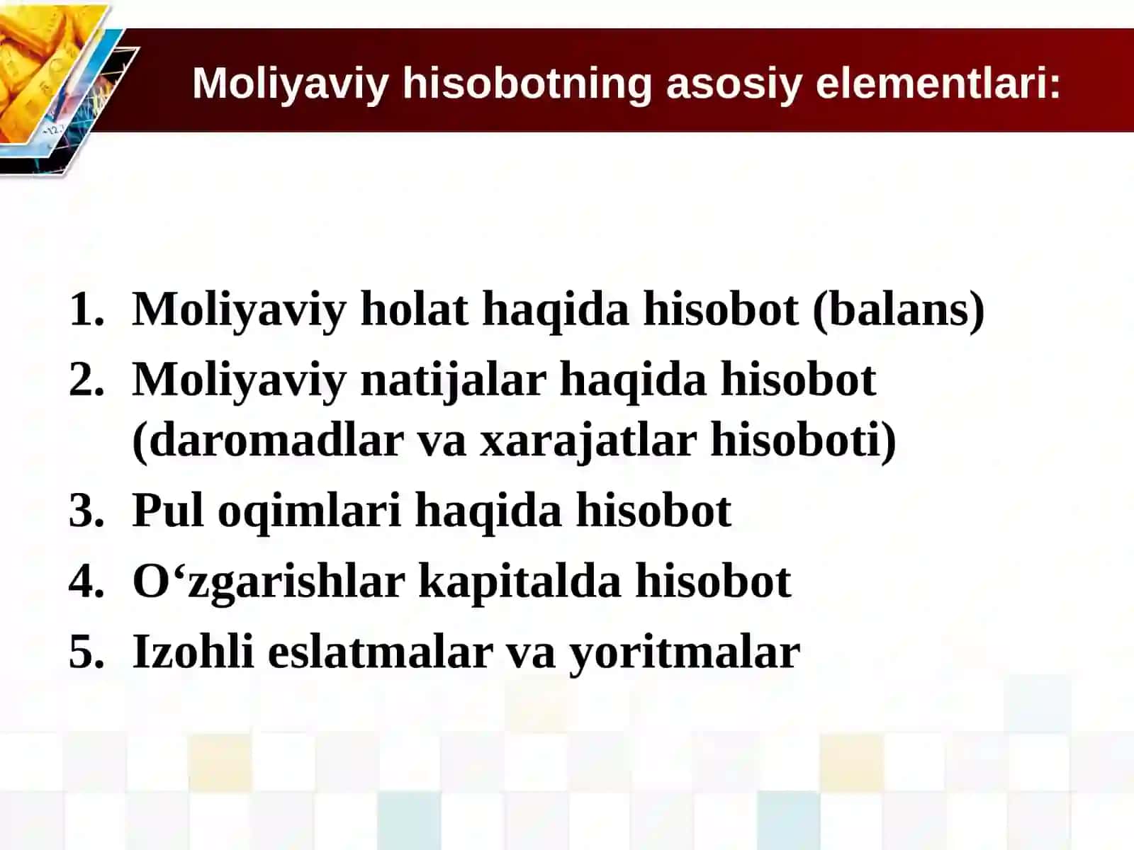 Moliyaviy hisobotni yoritish va hisob siyosatini shakllantirish 3