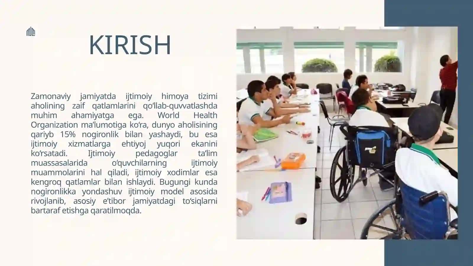 IJTIMOIY PEDAGOG - IJTIMOIY XODIMNING VAZIFALARI. NOGIRONLIKNING IJTIMOIY MODELI 3