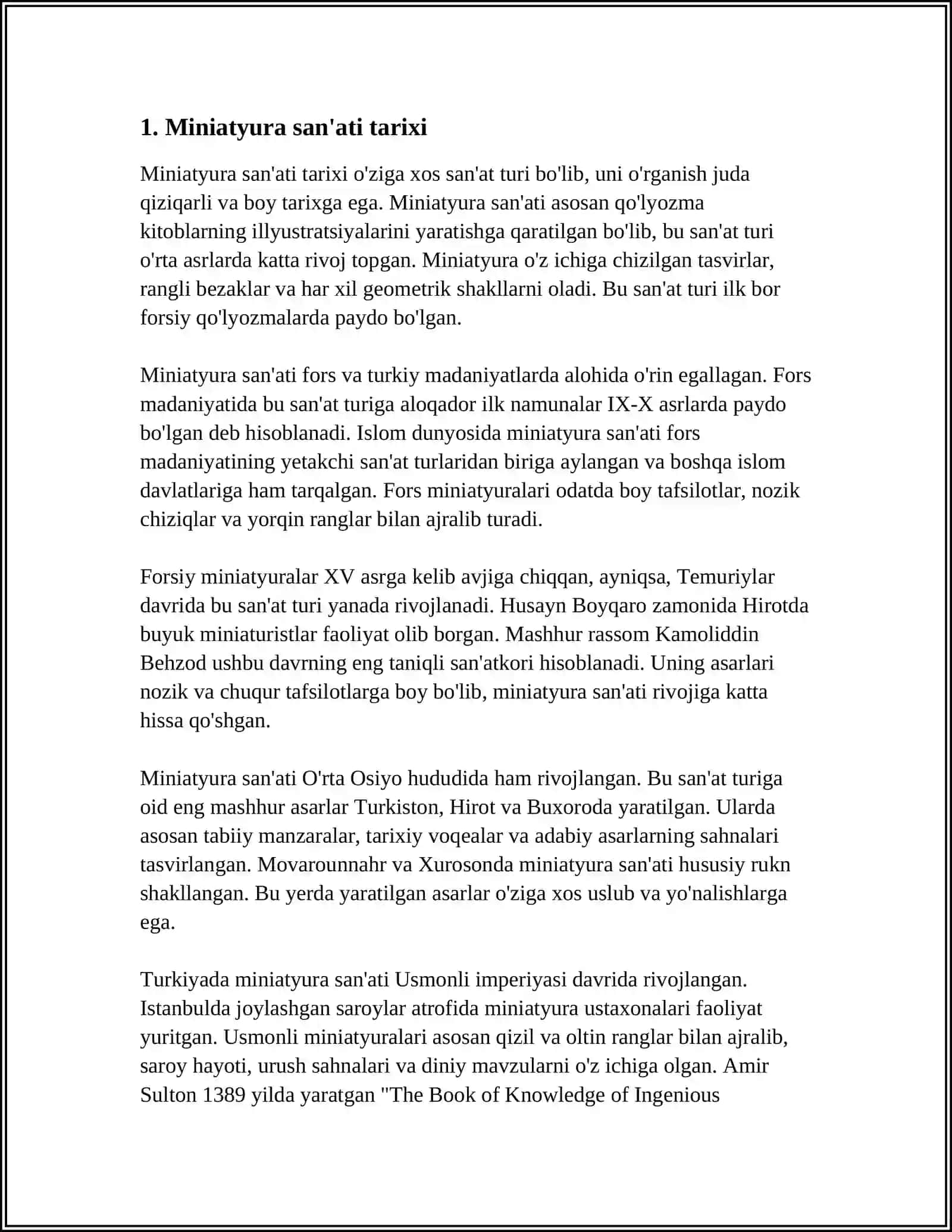 MINIATYURANI BUYUMGA CHIZISH TEXNOLOGIYASI 3