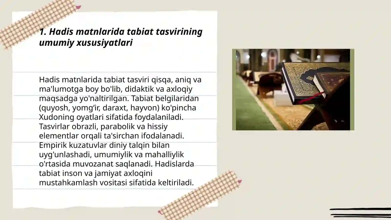 Tabiatga oid bandlarni oʻrganish 3