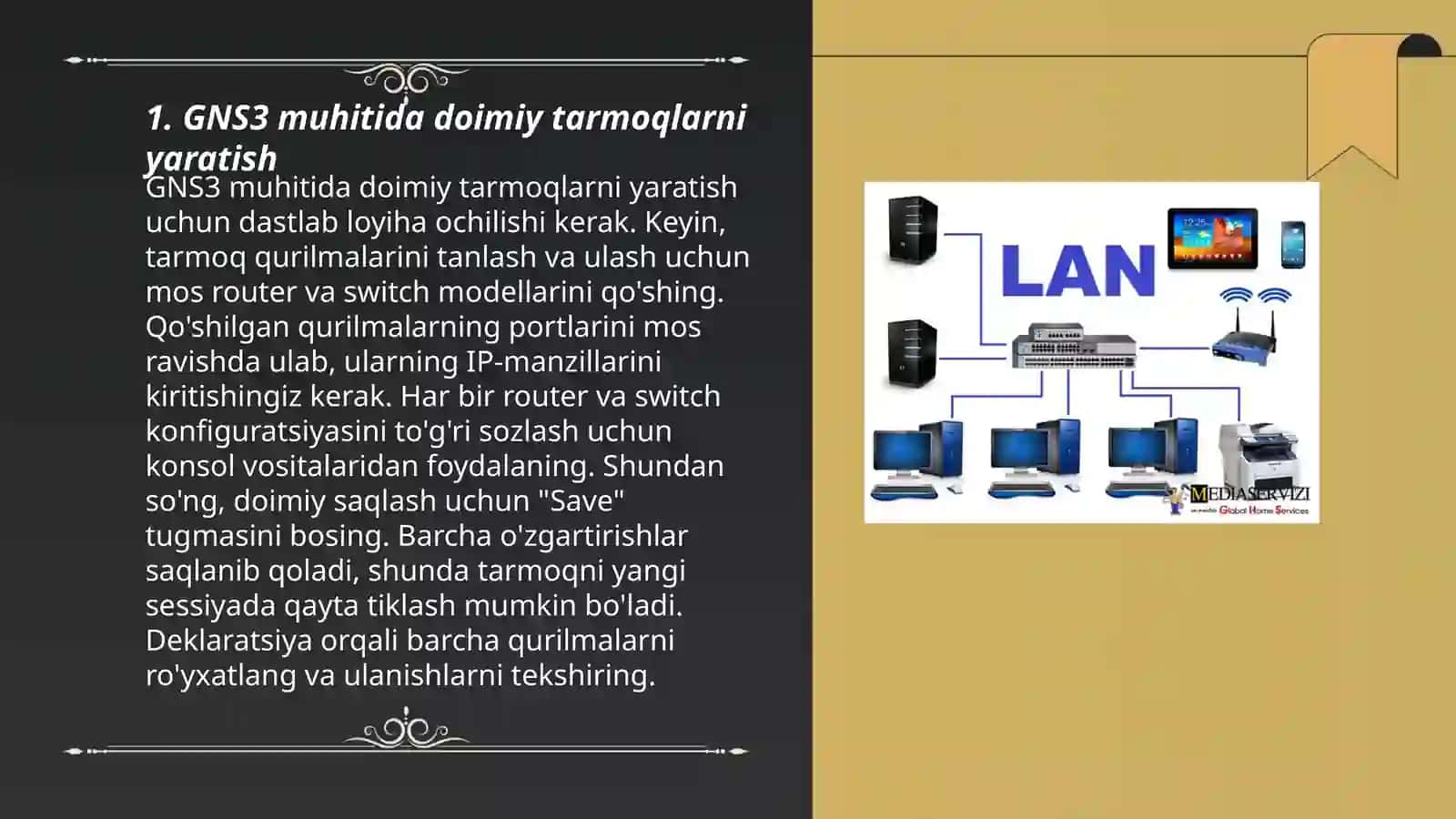 Ma’lumot uzatish tarmoqlarini GNS3 muhitida modellashtirish va tarmoq sifat ko‘rsatkichlarini baholash 3