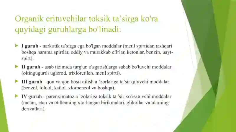 ORGANIK ERITIVCHILARDAN ZAHARLANISH 3