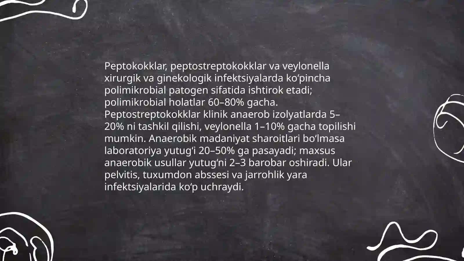 SHartli patogen anaerob kokklarni (peptokokklar peptostreptokokklar, veylonellalar) xirurgik va genekololgik kasalliklardagi ahamiyati laborator tashhis 3