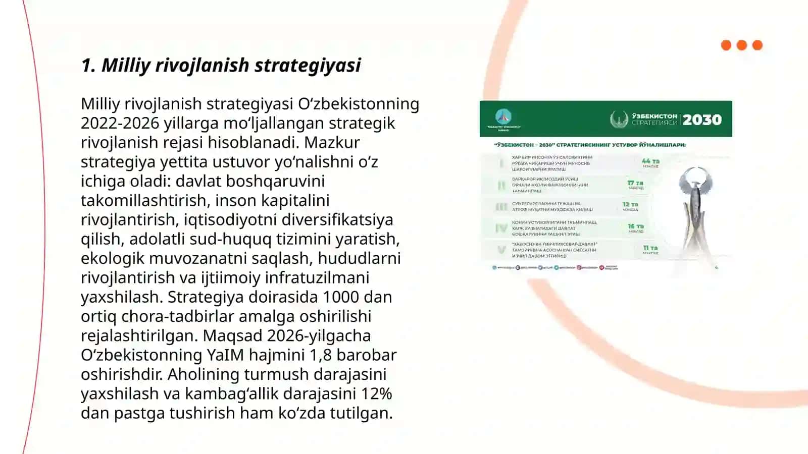 Oʻzbekiston ijtimoiy siyosatining strategiyasi va ustuvor yo'nalishlari 3