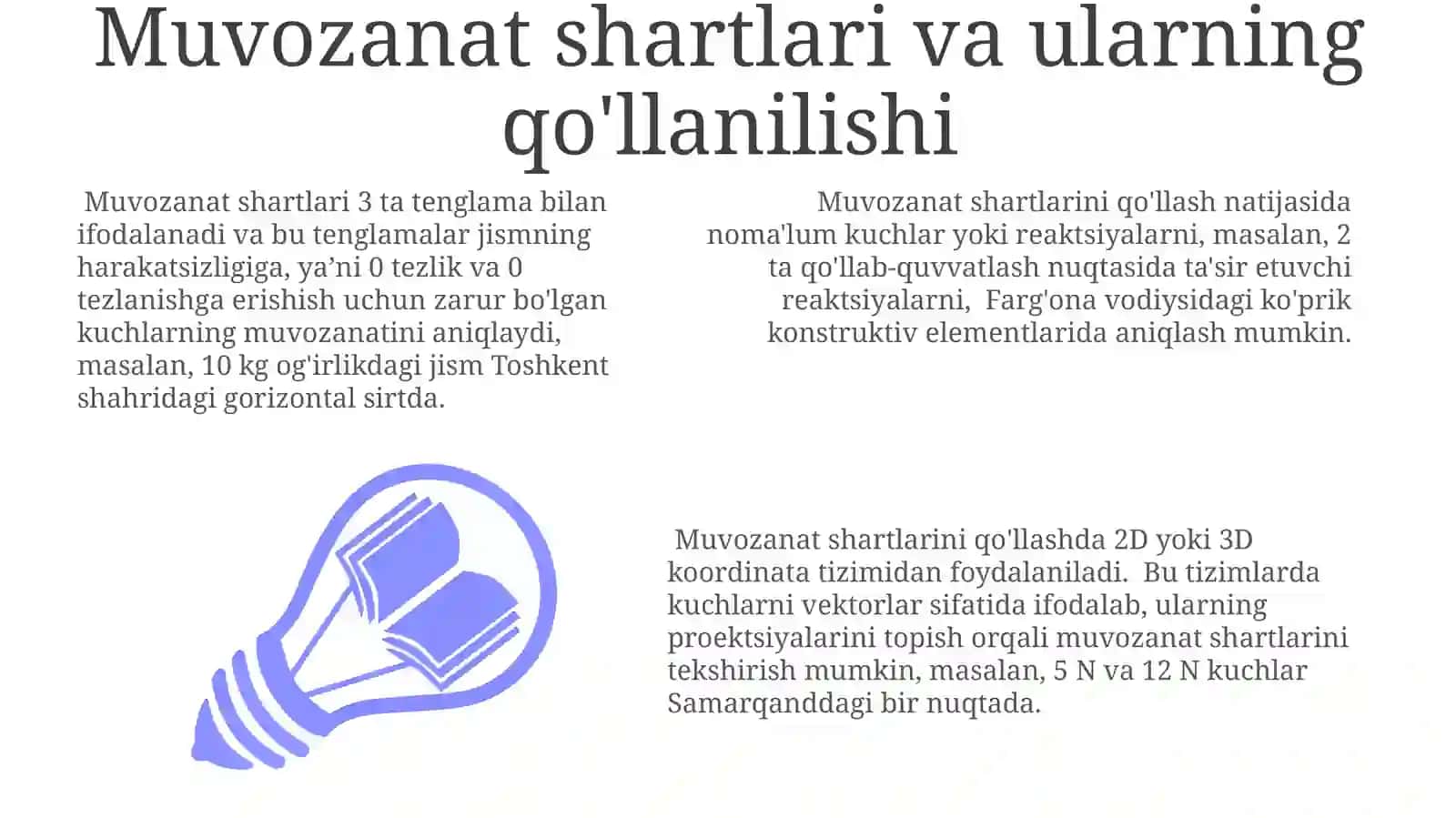 Statika Elementlari Tarkibining Umumiy Ko'rinishi 3