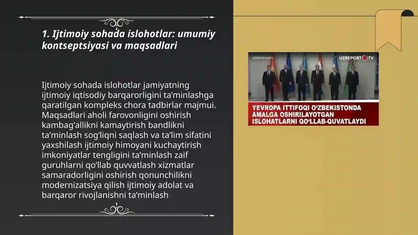 Ijtimoiy sohada amalga oshirilayotgan o'zgarishlar mazmun va mohiyati 3