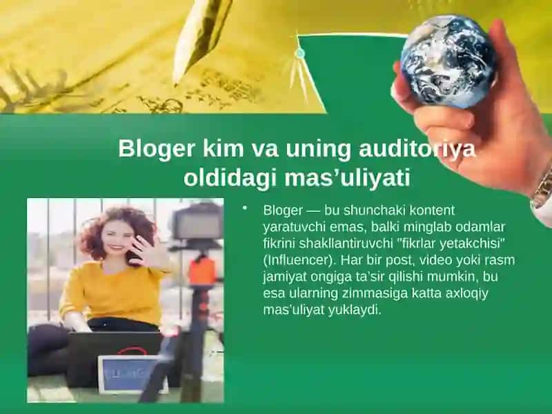 Blogerlar va ijtimoiy mas’uliyat axborot tarqatishda ishonchlilik muammosi 3