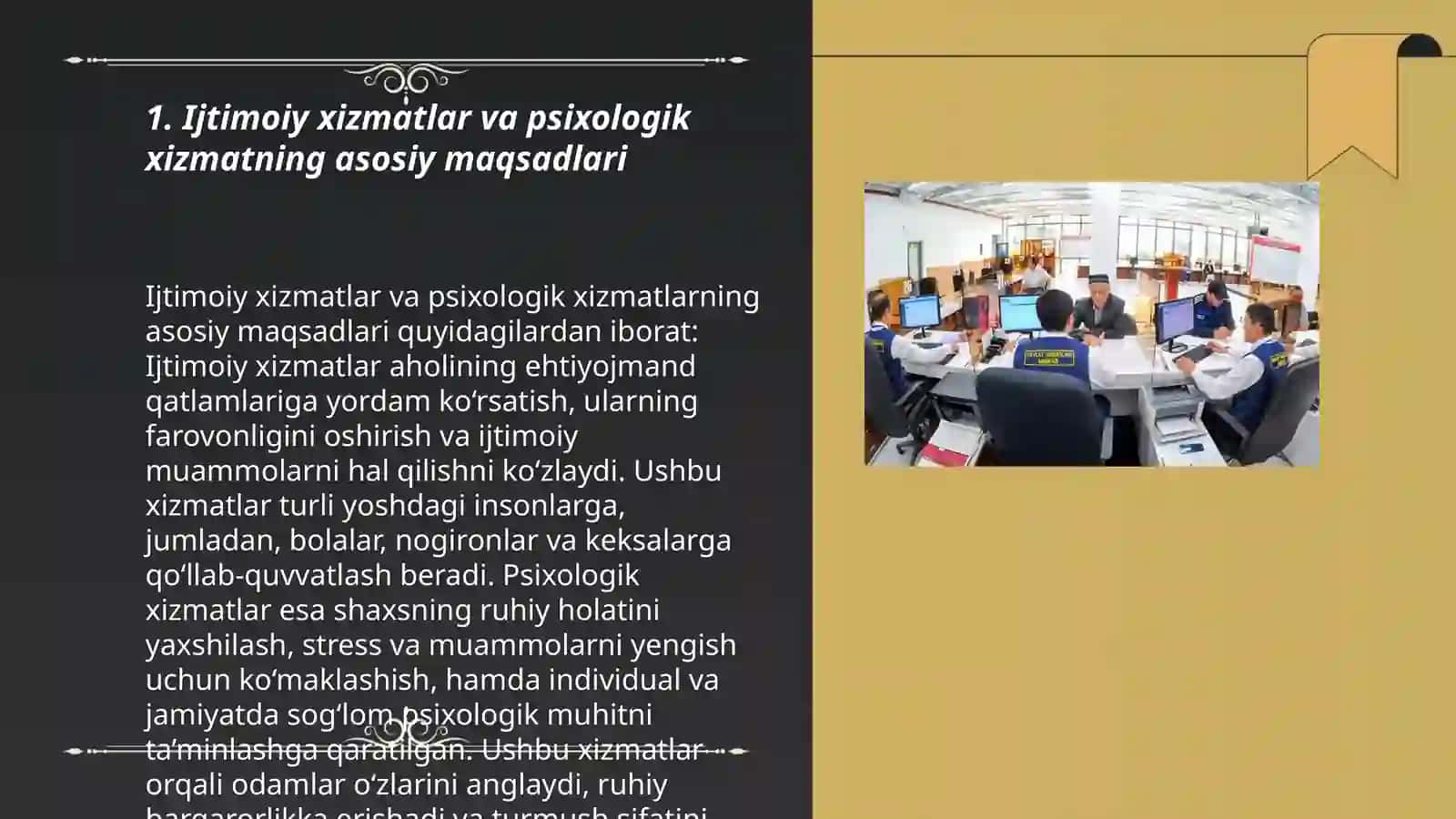 Ijtimoiy xizmatlarda psixologik xizmatlarning ahamyati qanday 3