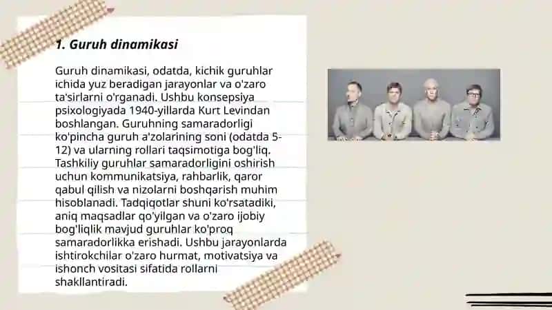Kichik va katta guruhlar psixologiyasi 3