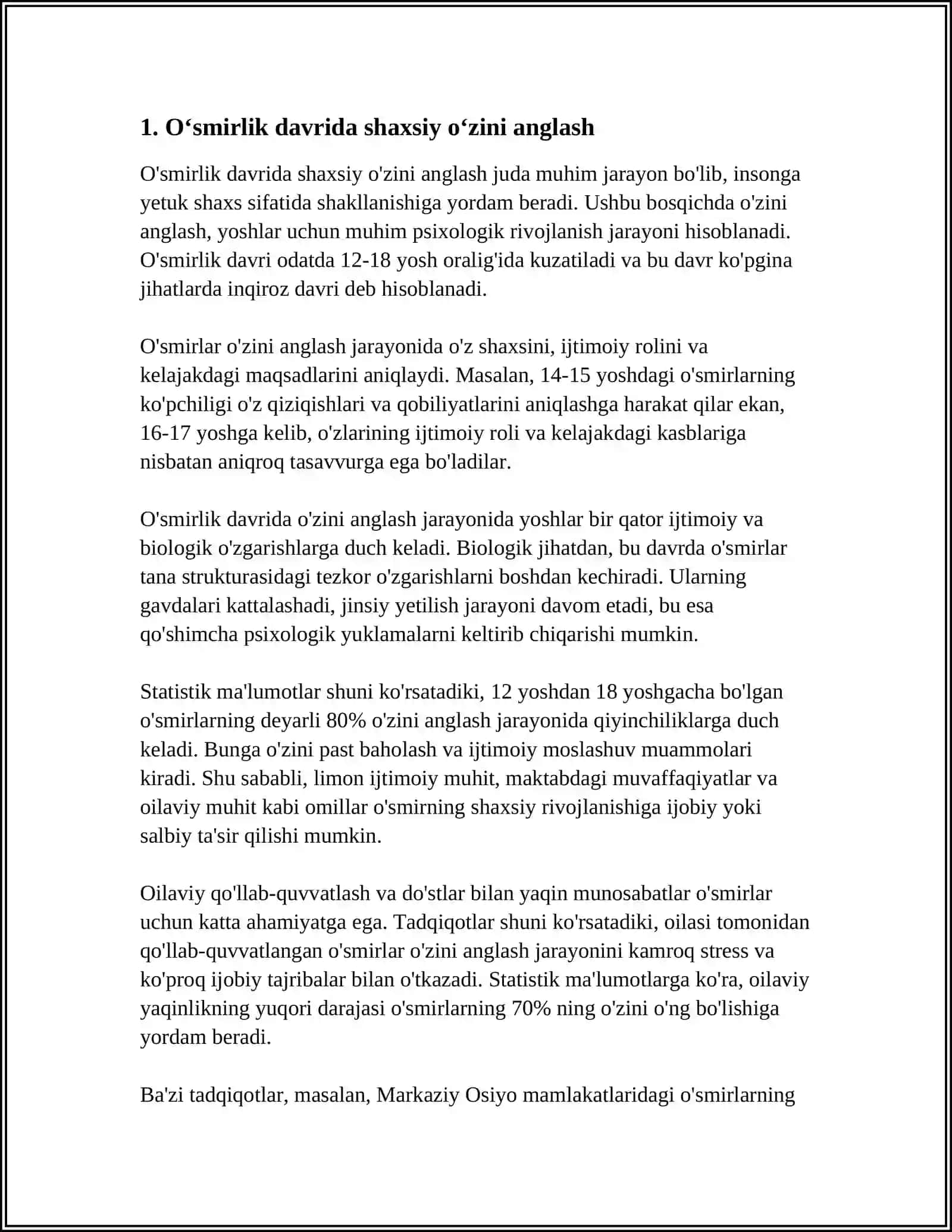 O‘SMIRLIK DAVRIDA PSIXIK RIVOJLANISH XUSUSIYATLARI 3