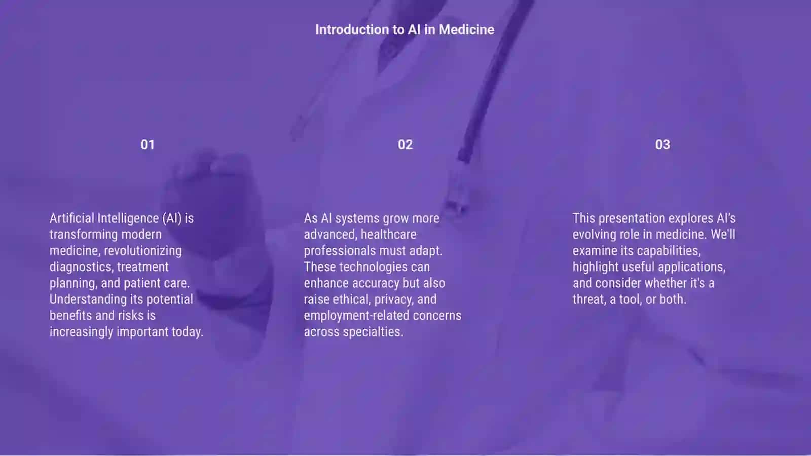 Artificial Intelligence in Medicine: Threat or Tool? 3