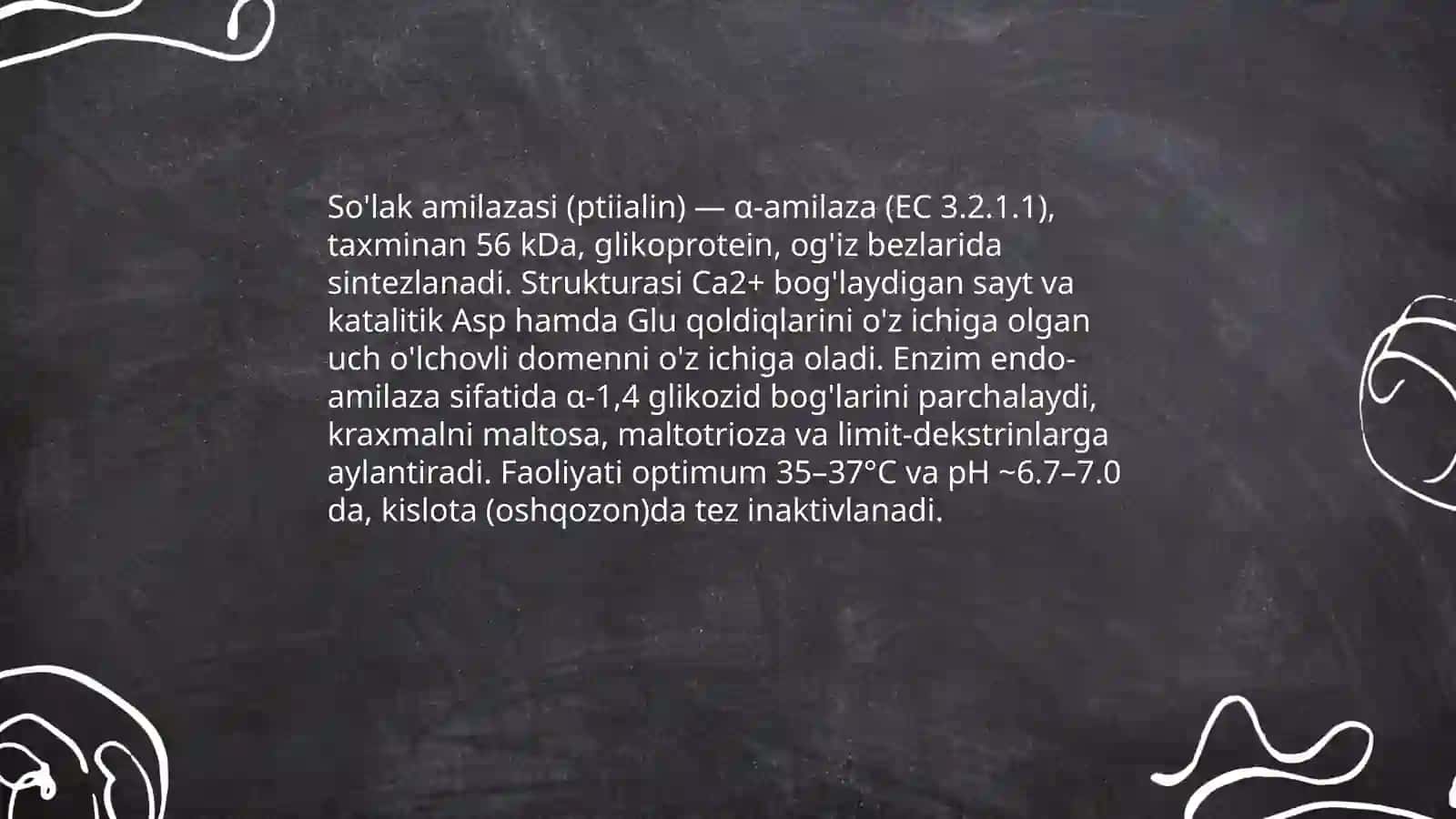 Kraxmalning gidrolizlanishiga so'lak tarkibidagi amilaza fermentining tasirini aniqlash 3