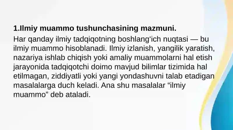 Ilmiy muammo 3
