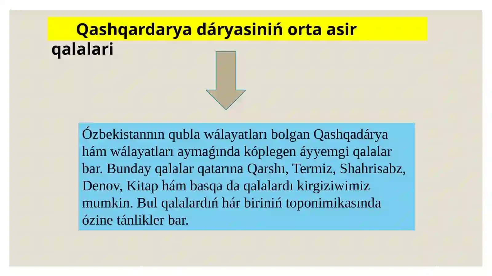 Qashqadaryadagi Orta Asir Qalalari 3