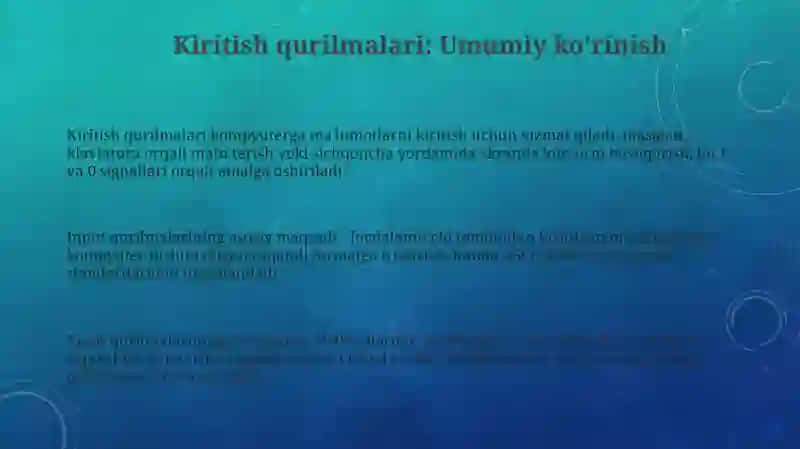 Kiritish qurilmalari 3