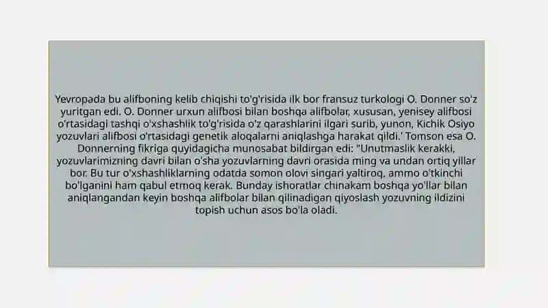 Turkiy run yozuvlarining turlari va tiplari 3