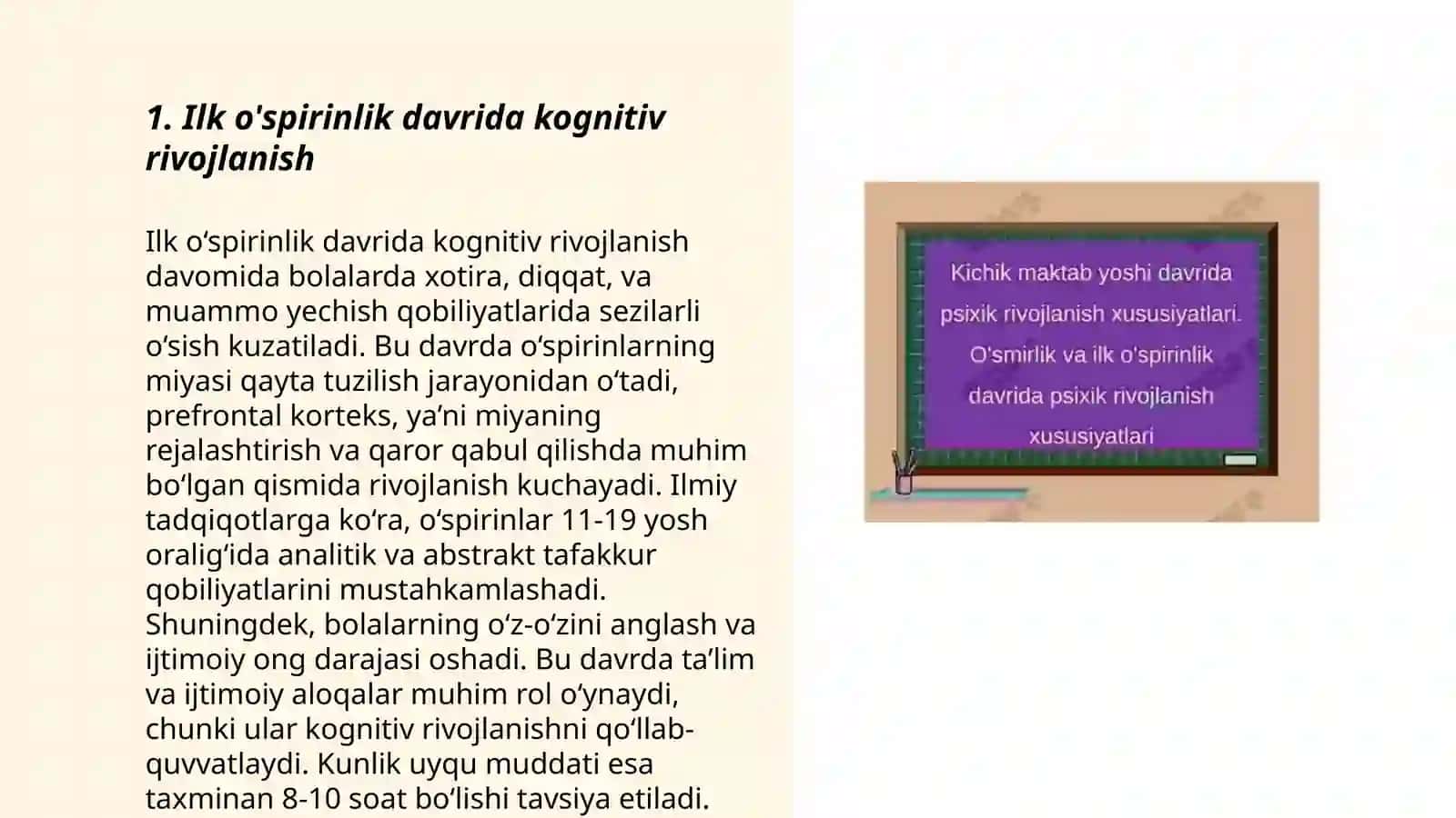 Ilk o'spirinlik va yoshlik davrida psixik rivojlanish xususiyatlari 3