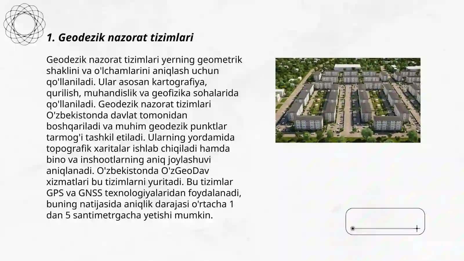 Bino inshootlarni ekspluatatsiya qilishdagi geodezik ishlarni tashkil etishning xususiyatlari va texnologik tarkibi 3