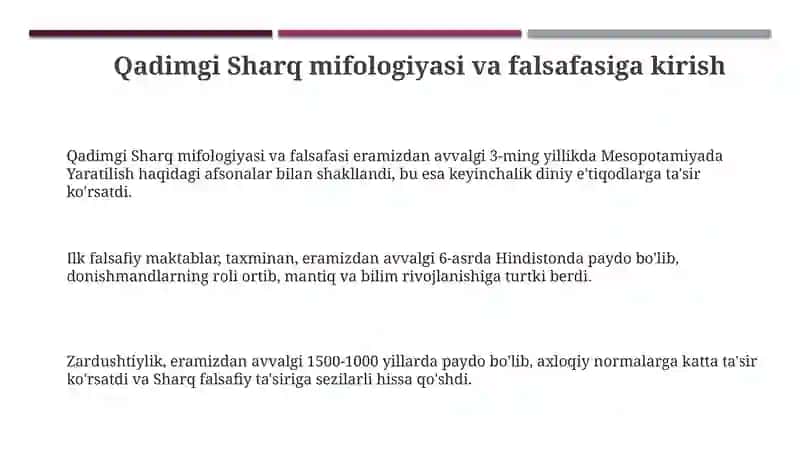 Qadimgi Sharq mifologiyasi va kosmologik tasavvurlar 3
