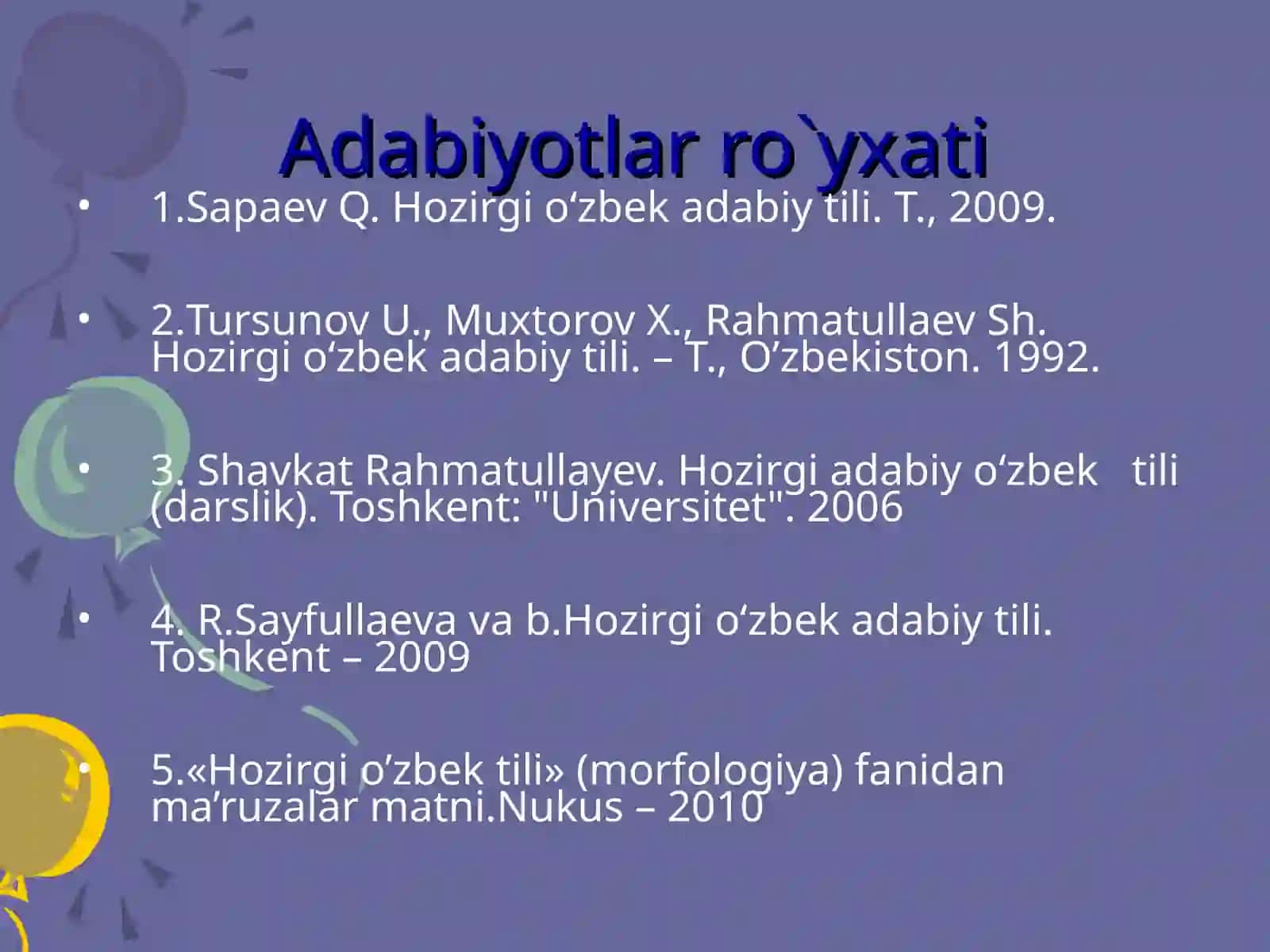 Morfemika haqida ma`lumot. So`zning morfemik tarkibi 3